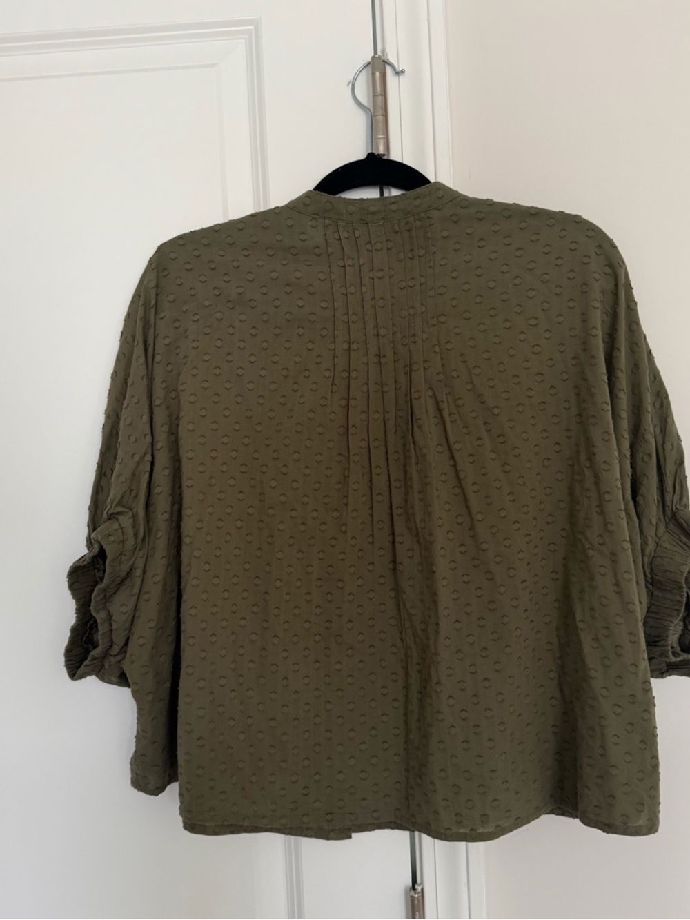 Emerson Fry Mandarin Collar Top in Moss - Picture 6 of 9